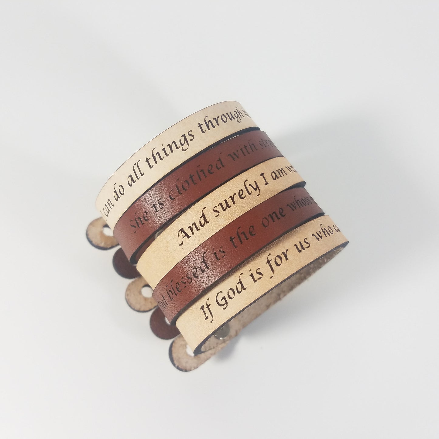 Spiritual Quote Bracelets - I can do all things through him who strengthens me